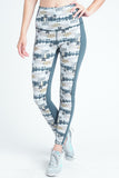 Legging color block à taille haute Abstract Oasis