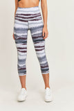 Legging capri taille haute à imprimé zen