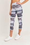 Legging capri taille haute à imprimé zen